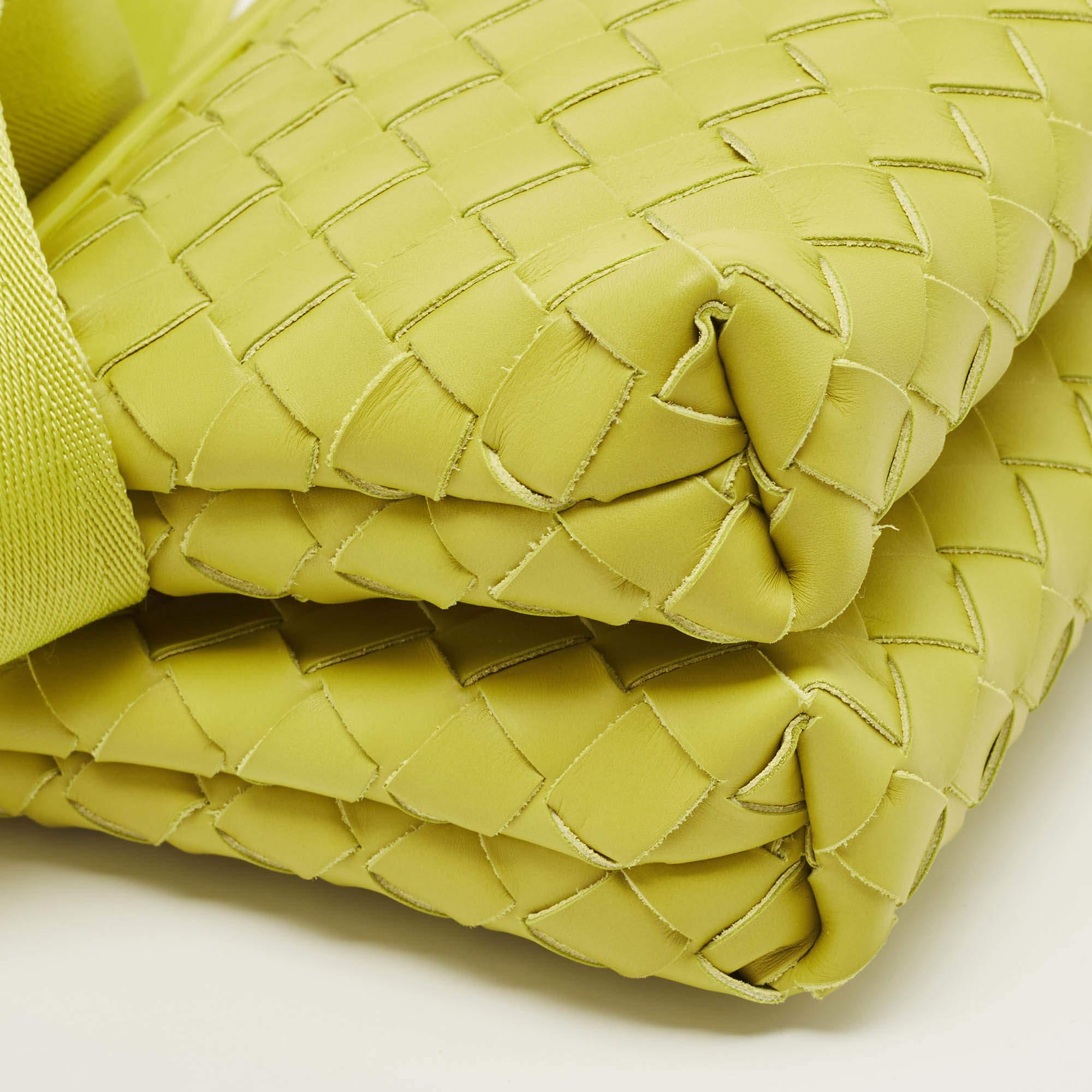 Bottega Veneta Kiwi Intrecciato Leather Classic Duo Crossbody Bag 5