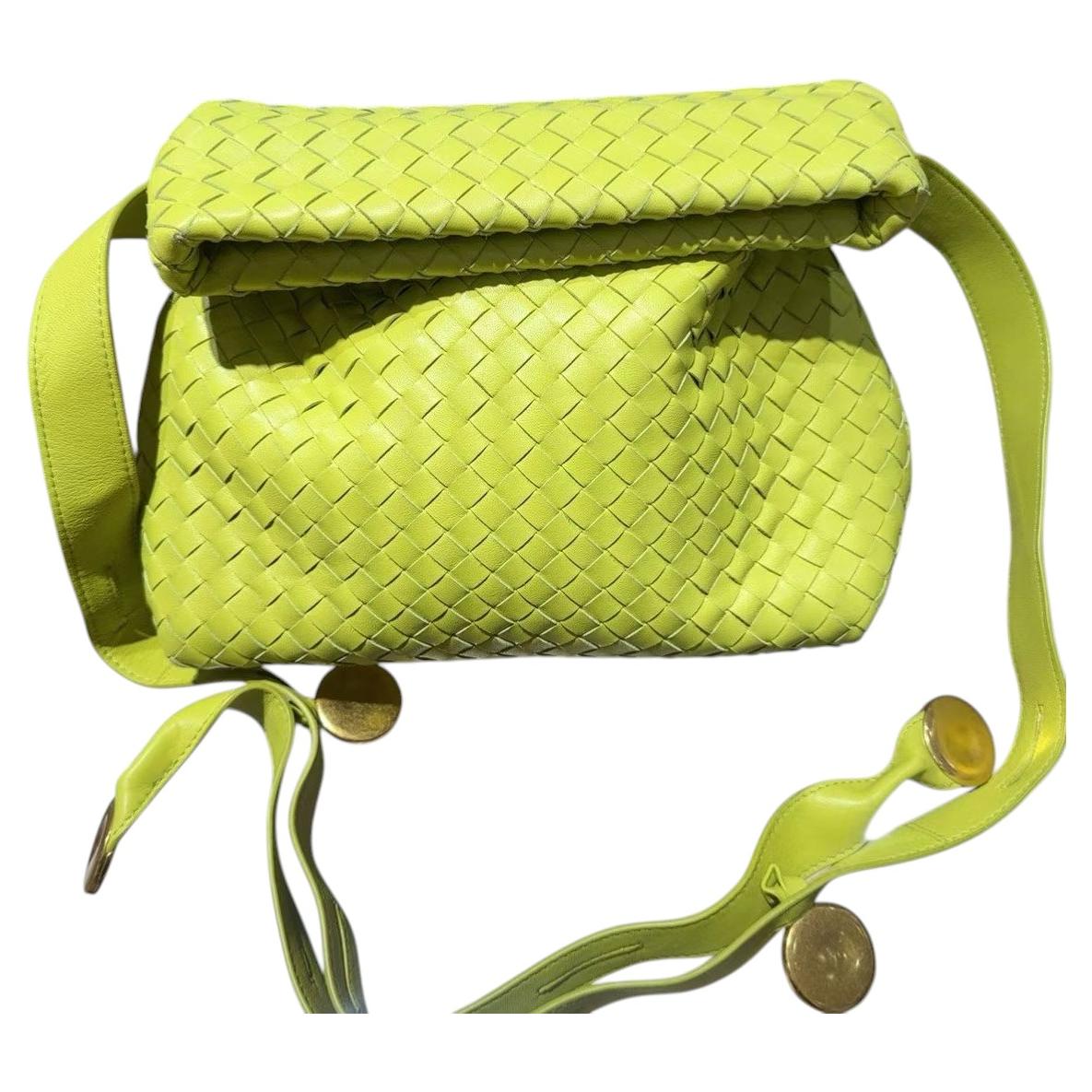 Bottega Veneta Kiwi Intrecciato Nappa Leather The Fold Crossbody Bag