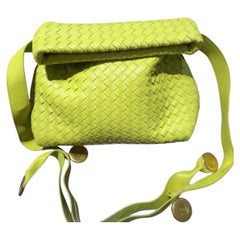 Bottega Veneta Kiwi Intrecciato Nappa Leather The Fold Crossbody Bag
