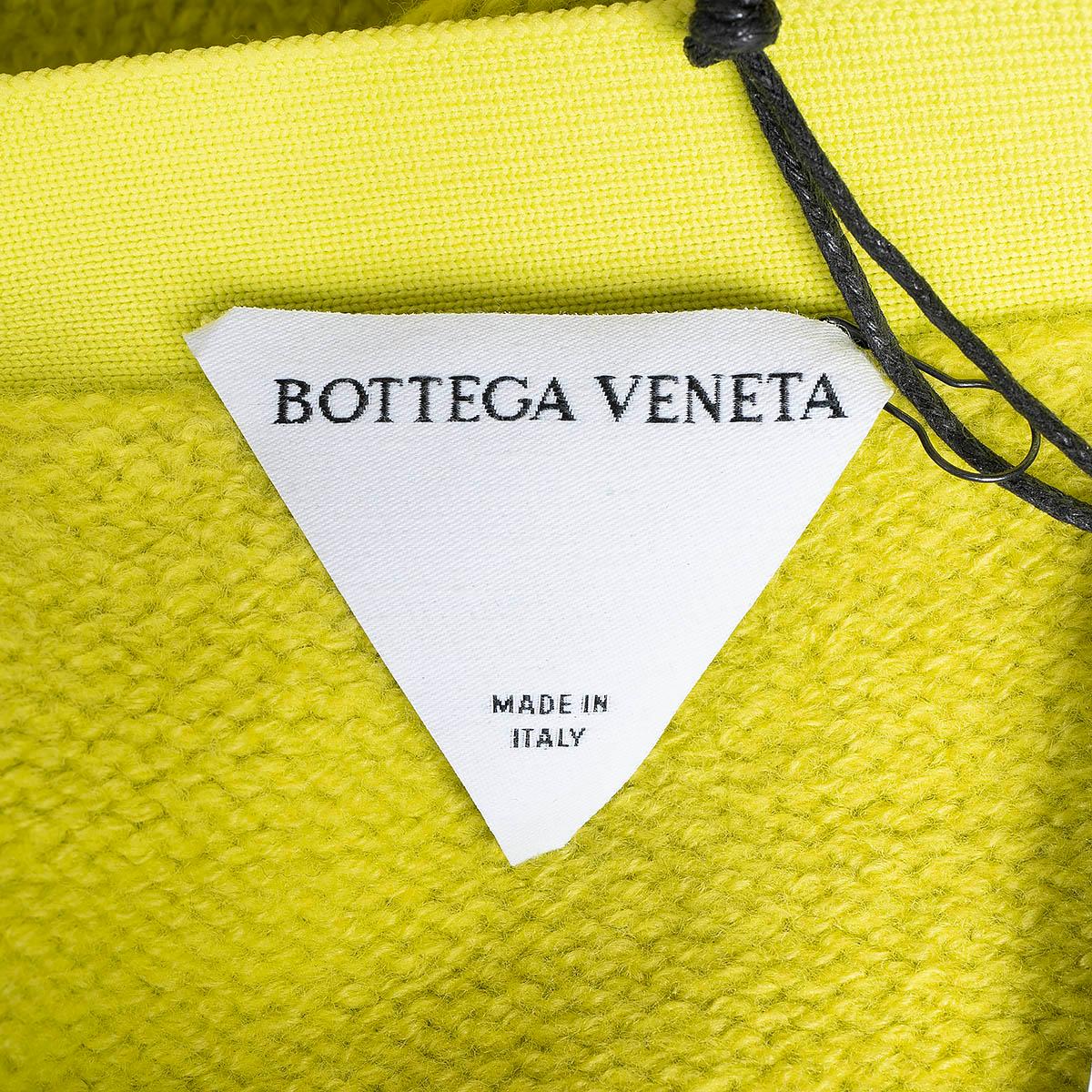 BOTTEGA VENETA Kiwi yellow wool 2022 CHAIN TRIM KNIT MINI Skirt S For Sale 3