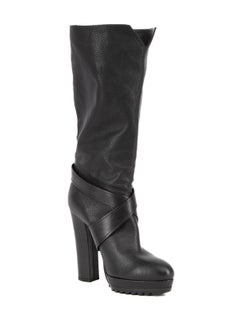 Bottega Veneta Knee High Boots with Buckle Detail Size UK 4.5