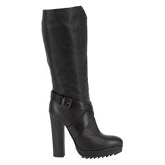 Used Bottega Veneta Knee High Boots with Buckle Detail Size UK 4.5
