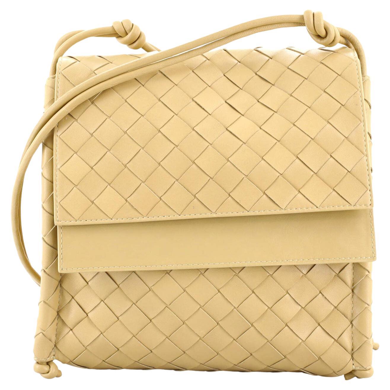Bottega Veneta Knot Strap Shoulder Bag Intrecciato Leather Small