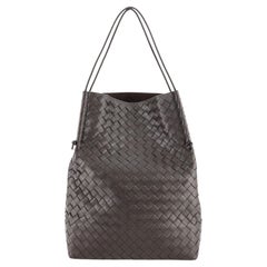 Bottega Veneta Knotted Handle Shopping Tote Intrecciato Nappa Medium