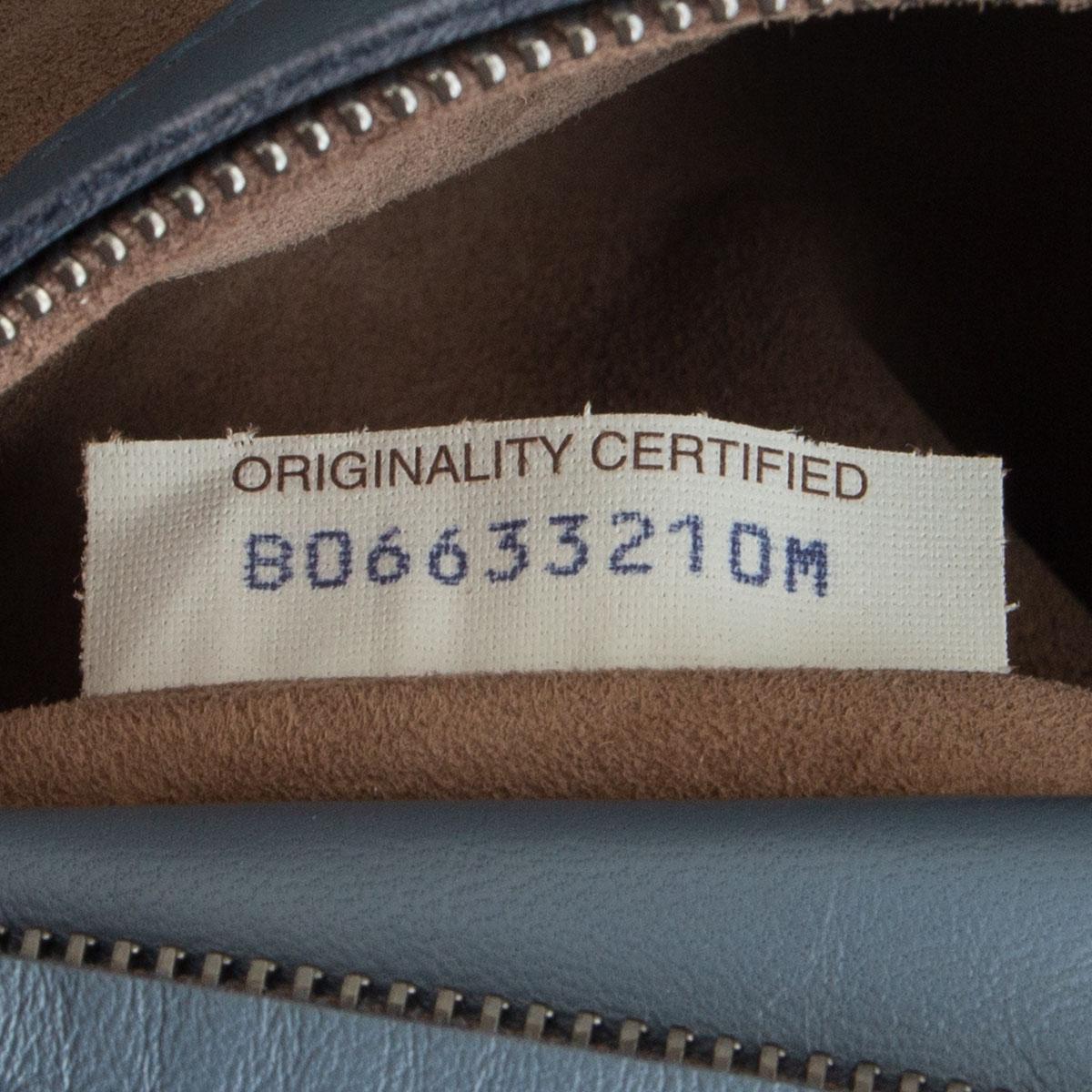 Blue BOTTEGA VENETA Krim blue leather INTRECCIATO LOOP MEDIUM Shoulder Bag