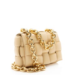 Bottega Veneta Lambskin Cassette Chain Maxi Shoulder Bag