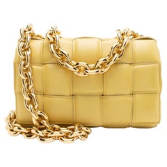Bottega Veneta Lambskin Cassette Chain Maxi Shoulder Bag