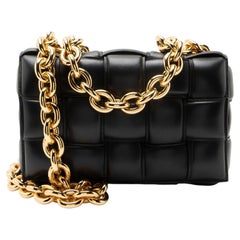 Bottega Veneta Lambskin Cassette Chain Maxi Shoulder Bag