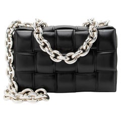 Bottega Veneta Lambskin Cassette Chain Maxi Shoulder Bag