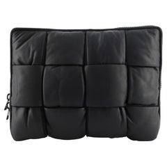 Bottega Veneta Laptop Pouch Padded Maxi Intrecciato Leather