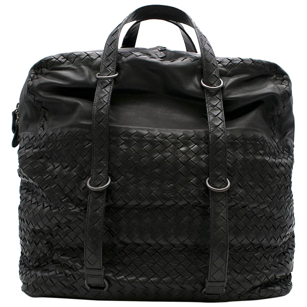 Bottega Veneta Large Black Intrecciato Leather Tote Bag
