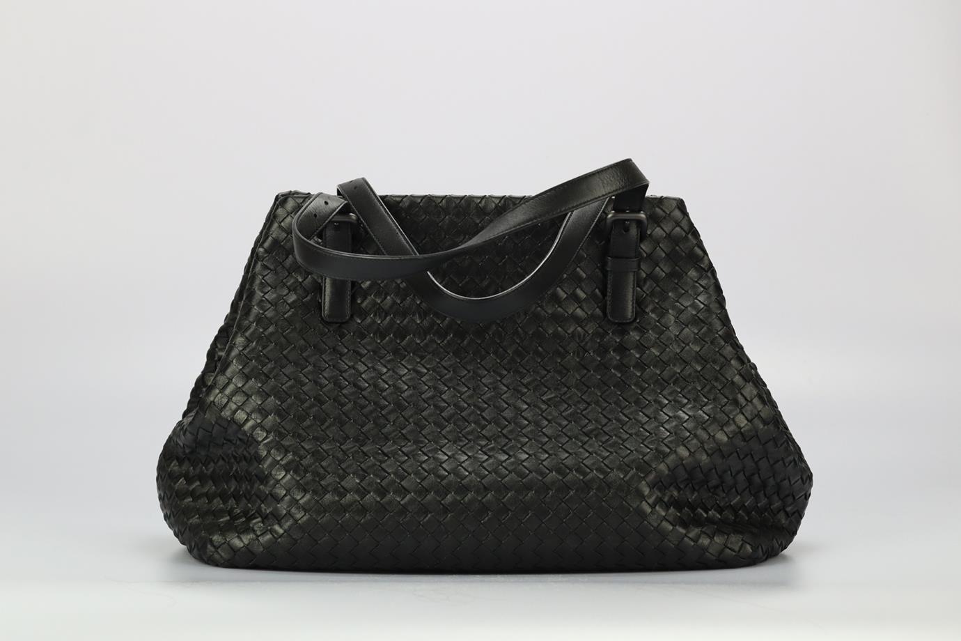 Bottega Veneta Große Intrecciato Leder-Tragetasche Damen