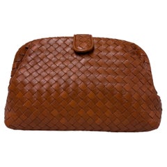 Bottega Veneta Lauren 1980 Clutch in Camel Leather