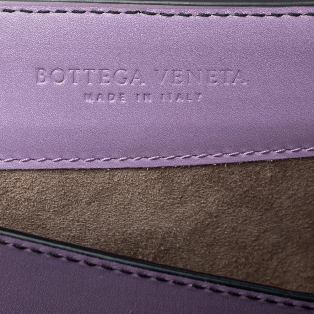 Women's Bottega Veneta Lavender Intreccaito Leather Wingtip City Knot Shoulder Bag