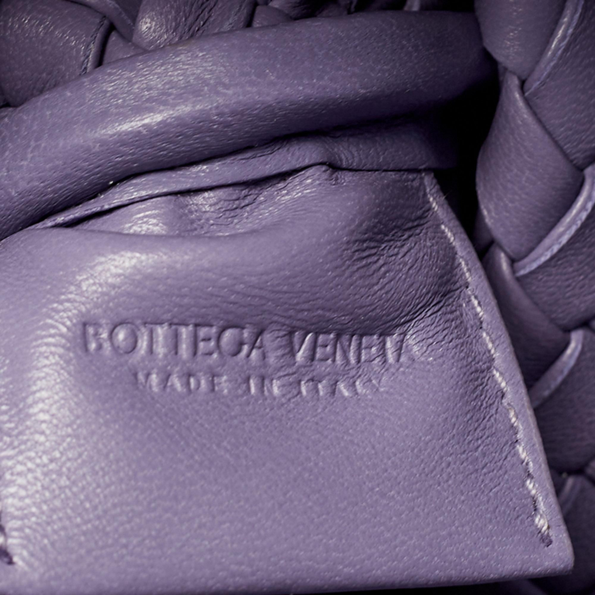 Bottega Veneta Lavender Intrecciato Leather Crisscross Clutch 1