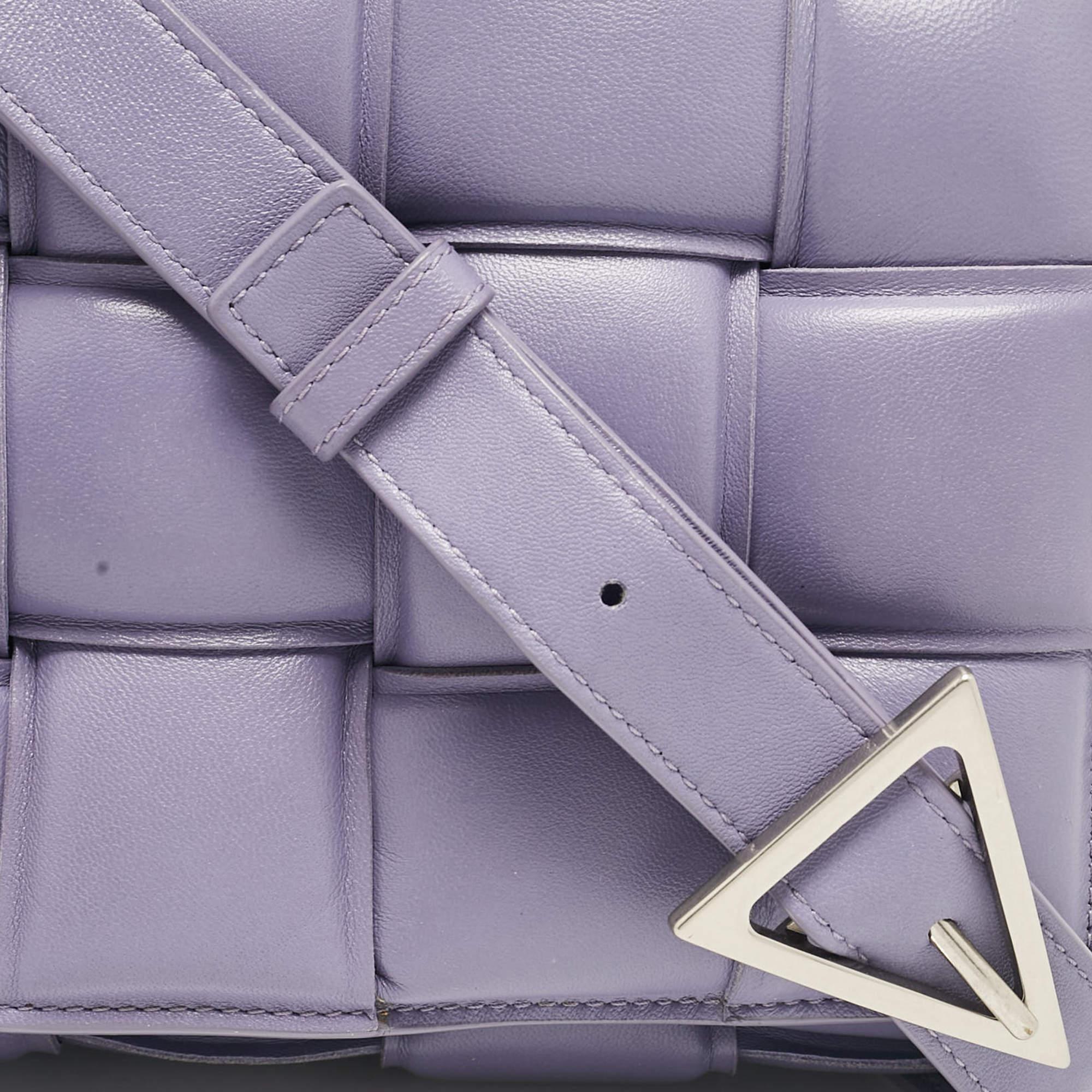 Women's Bottega Veneta Lavender Padded Leather Cassette Shoulder Bag
