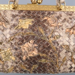 BOTTEGA VENETA Lavorazione Fatta a Aano Taupe Intrecciato Eidechsenleder Handtasche