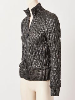 Bottega Veneta Leather Quilted Bomber Jacket