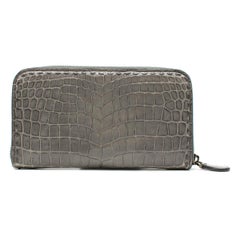Bottega Veneta Leather Zip Around Leather Wallet
