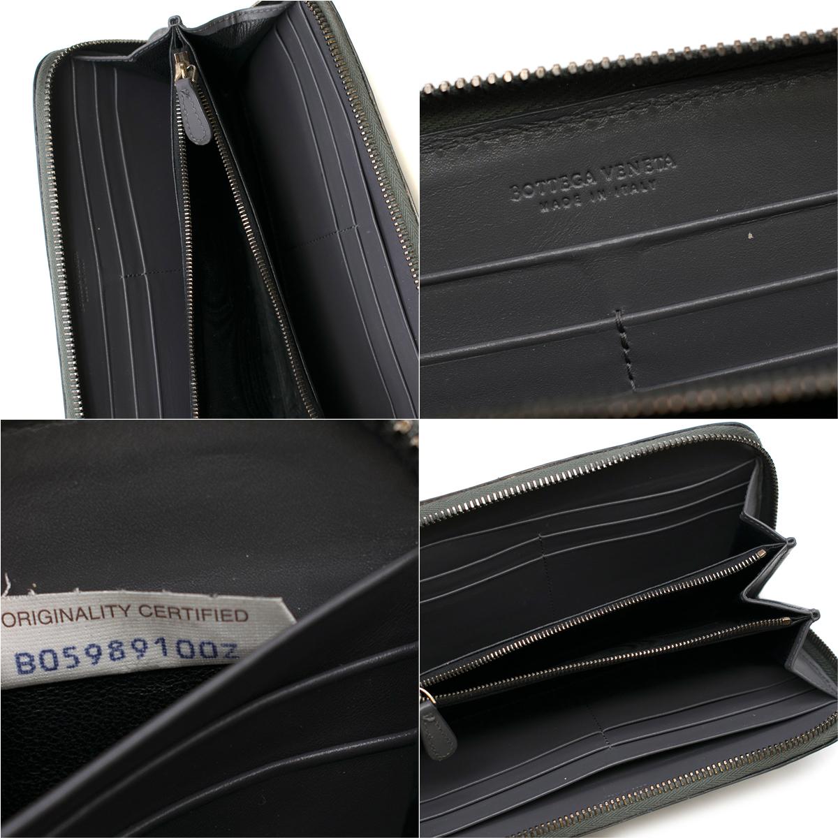 Bottega Veneta Leather Zip Around Leather Wallet 3