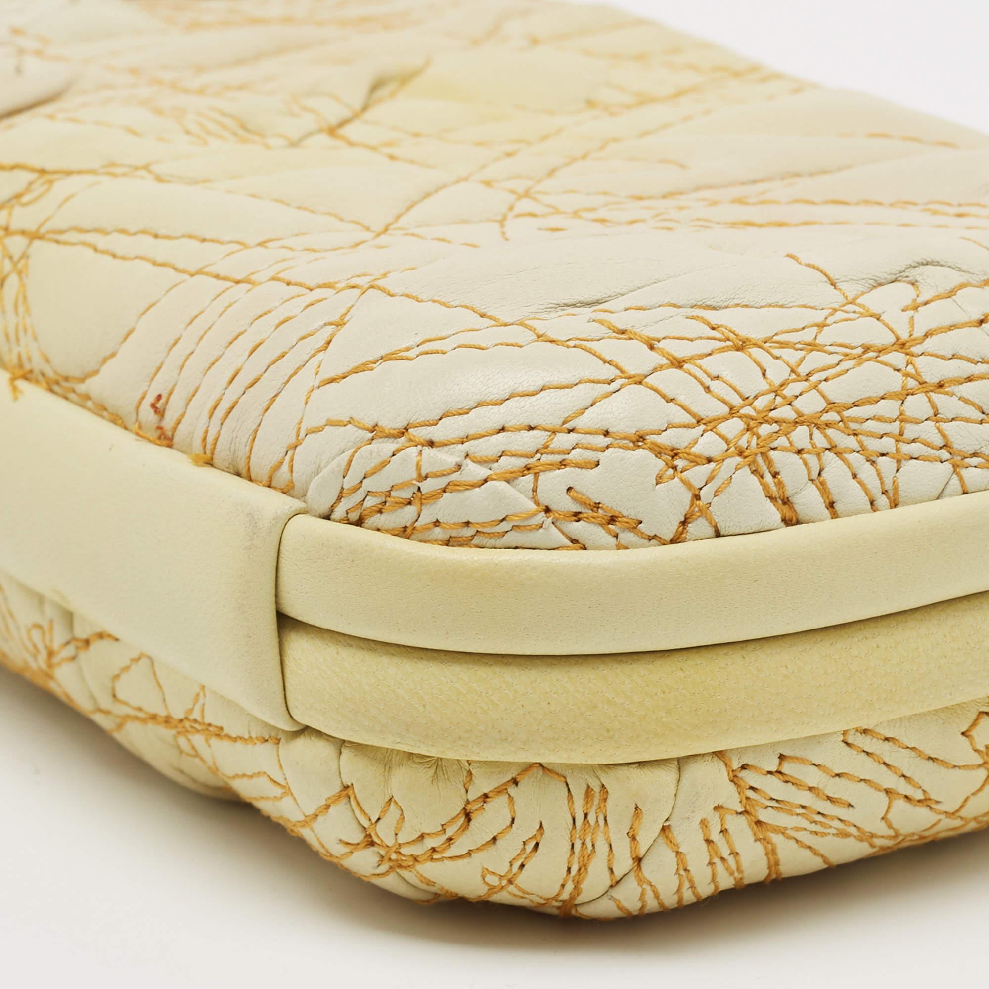 Bottega Veneta Lemon Yellow Leather Knot Clutch 2
