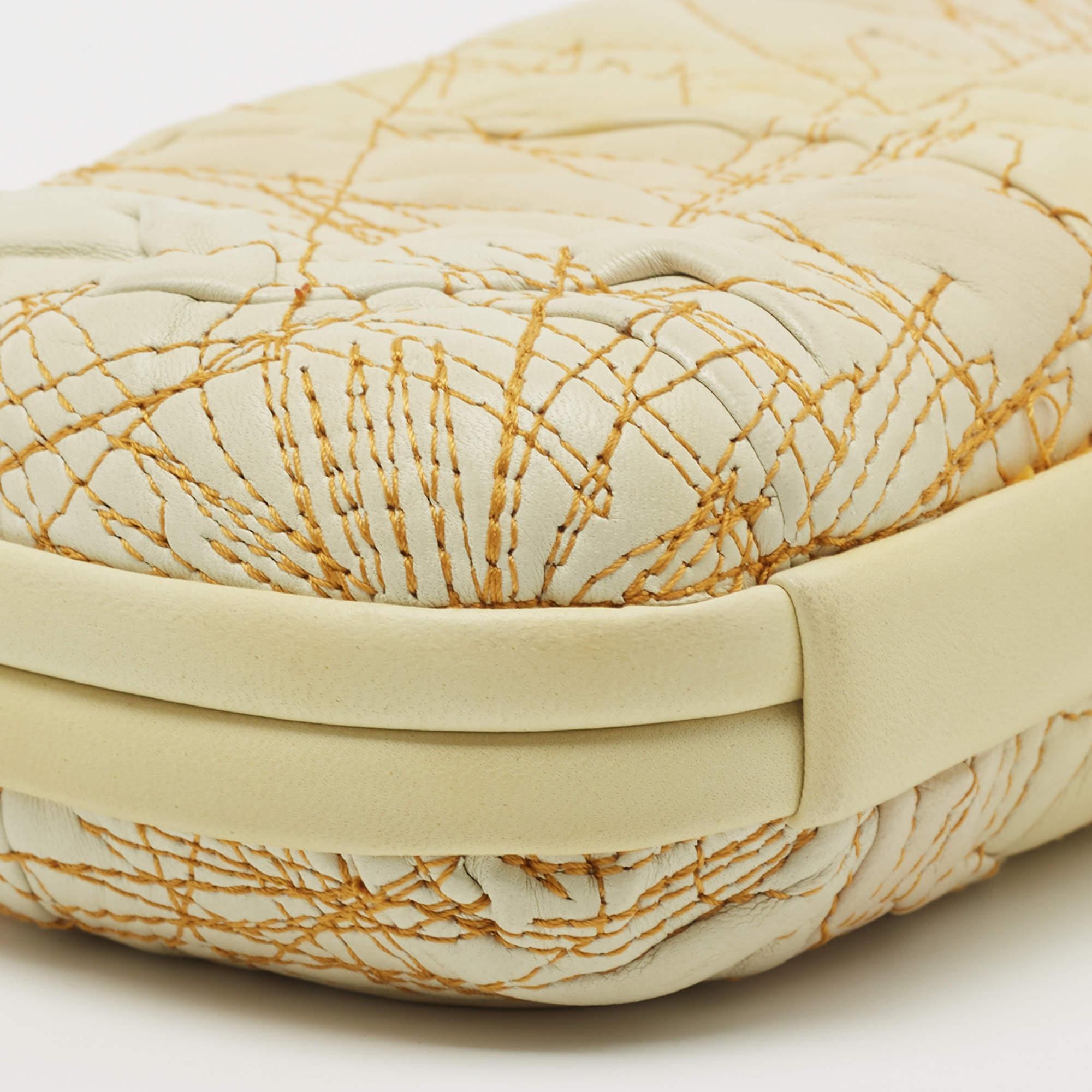 Bottega Veneta Lemon Yellow Leather Knot Clutch 3