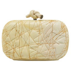 Bottega Veneta Lemon Yellow Leather Knot Clutch