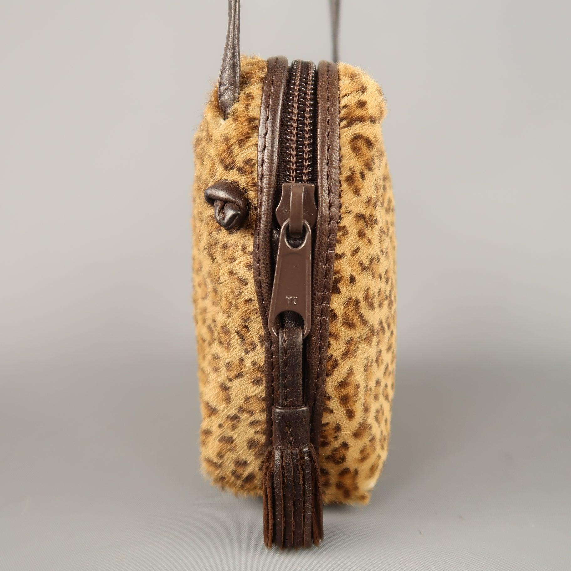 BOTTEGA VENETA Leopard Pony Hair Mini Cross Body Handbag For Sale 2