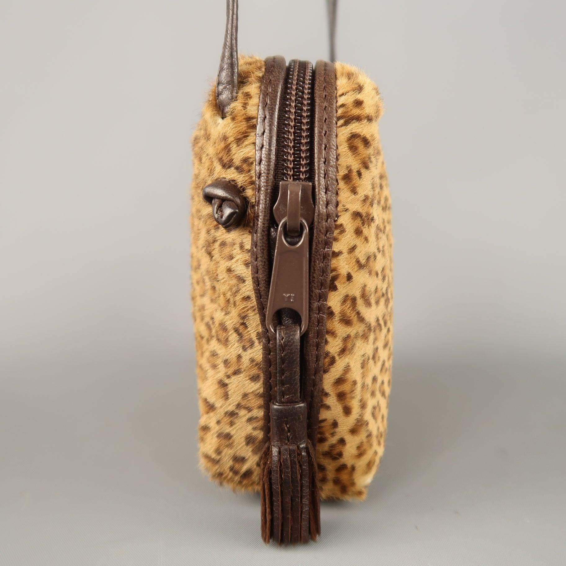 BOTTEGA VENETA Leopard Pony Hair Mini Cross Body Handbag 1