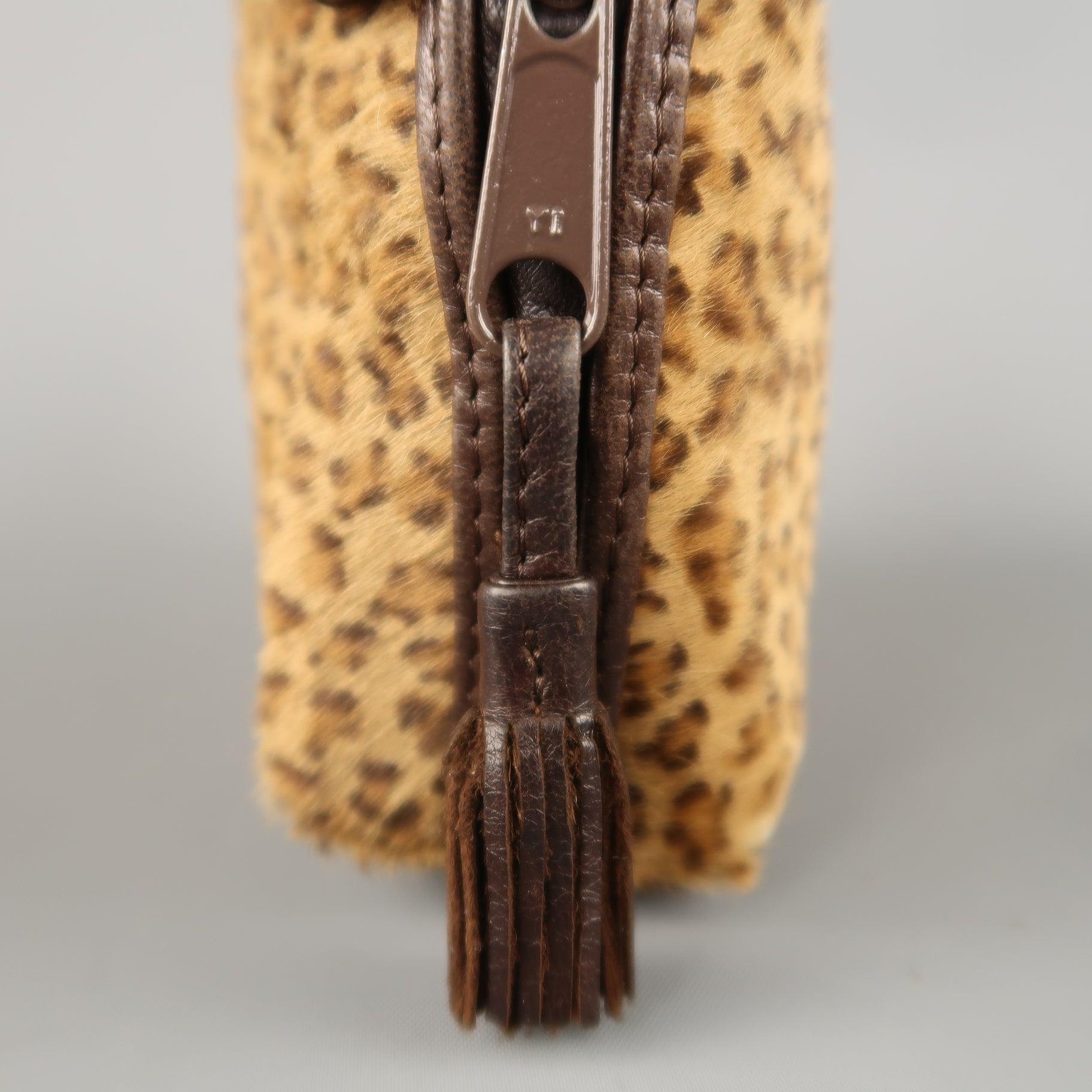 BOTTEGA VENETA Leopard Pony Haar Mini Cross Body Handtasche im Angebot 3