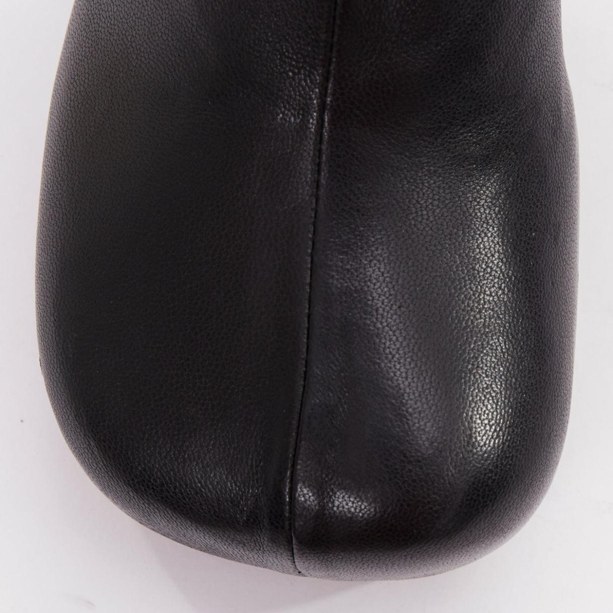 BOTTEGA VENETA Lido botines con plataforma de tacón en piel lisa negra EU35 en venta 1