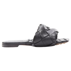 BOTTEGA VENETA Lido  intrecciato maxi woven leather padded flat sandals EU37