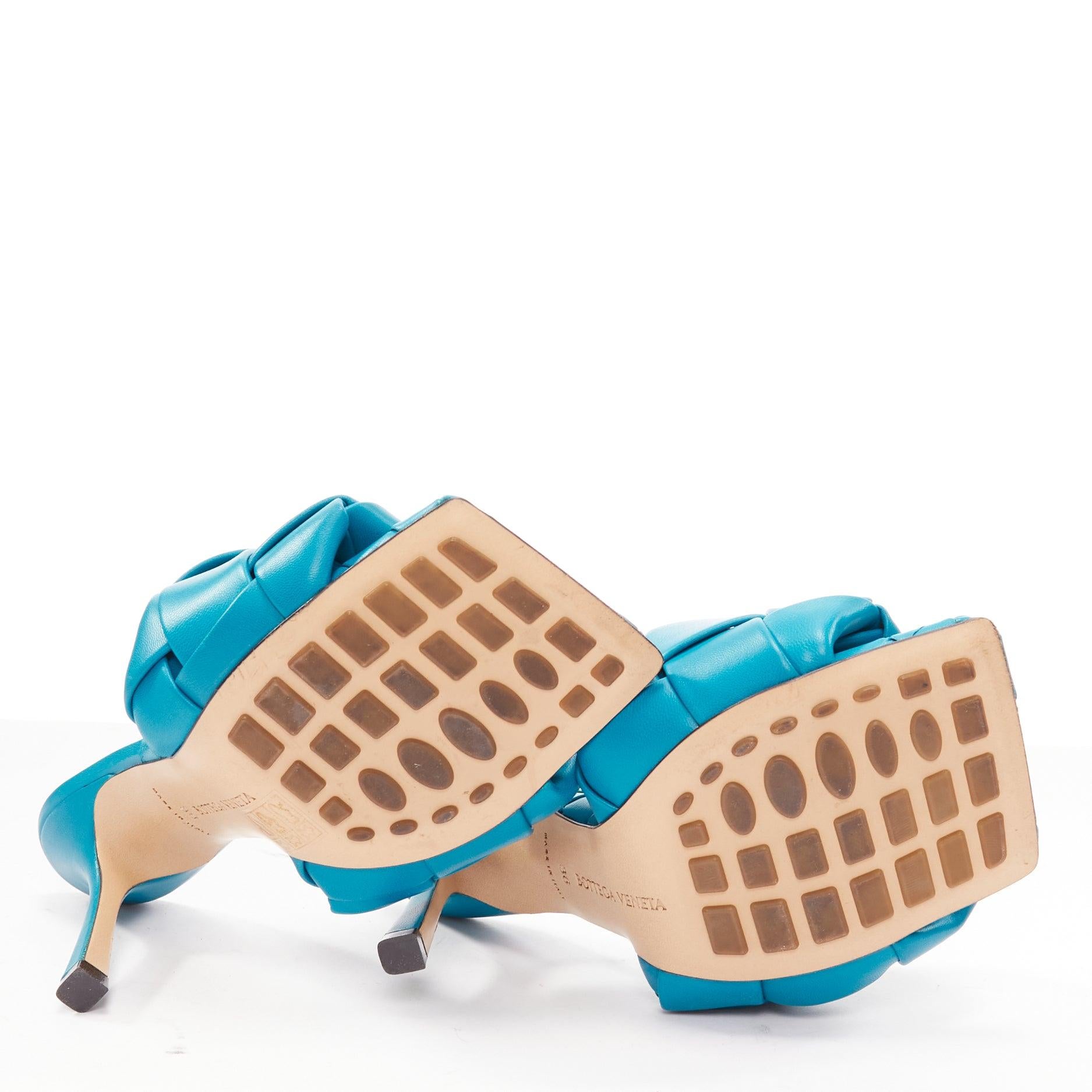 BOTTEGA VENETA Lido Maxi Intrecciato mules à talon bobine en cuir tressé EU36 en vente 6