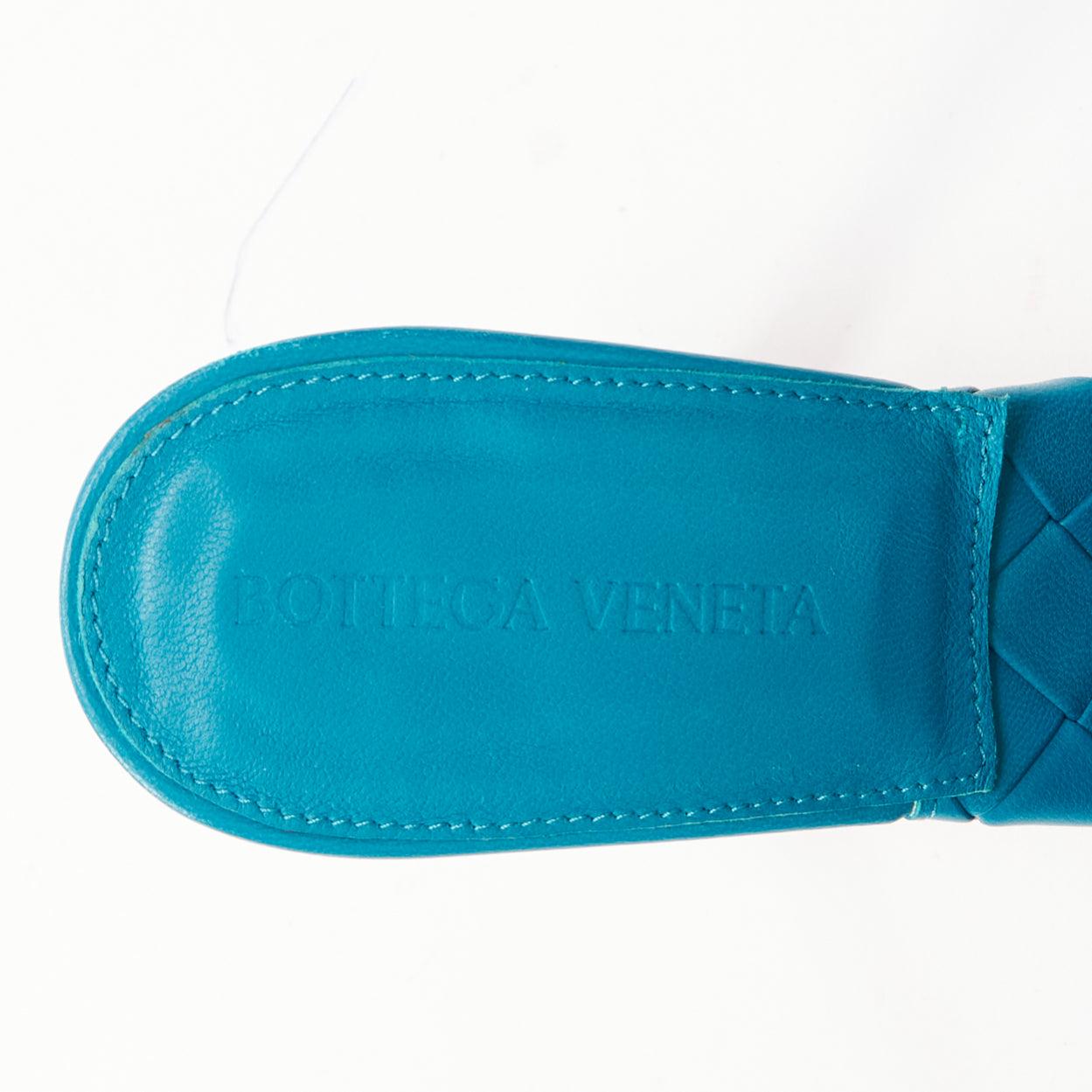 BOTTEGA VENETA Lido Maxi Intrecciato mules à talon bobine en cuir tressé EU36 en vente 4