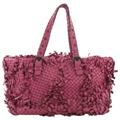 Bottega Veneta Lido Patchwork Tote Fringe Intrecciato Nappa Large