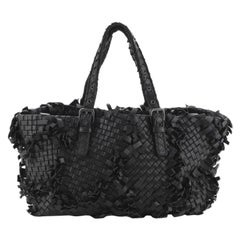 Bottega Veneta Lido Patchwork Tote Fringe Intrecciato Nappa Large