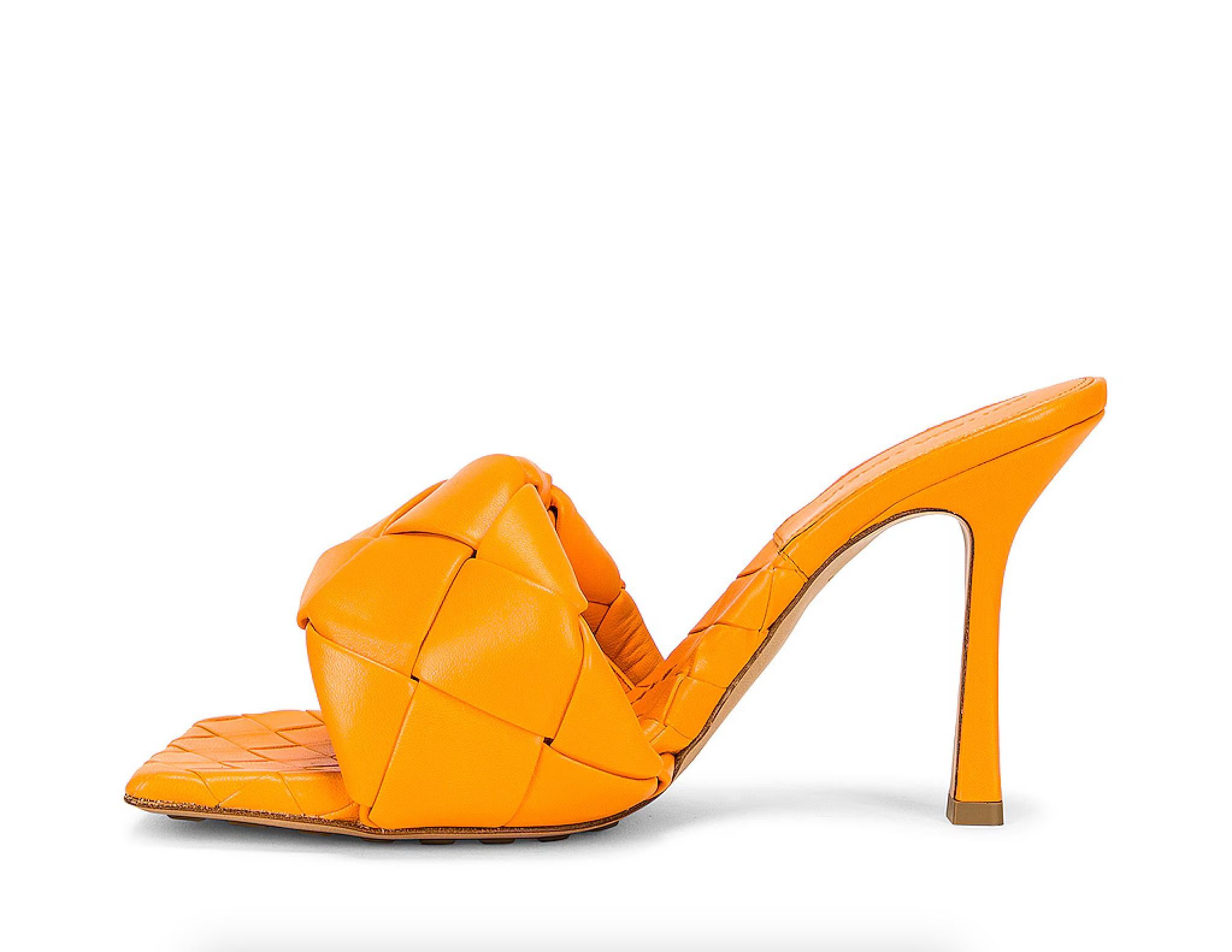 Bottega Veneta Sandales Lido en Tangerine Taille 36 Pour femmes en vente