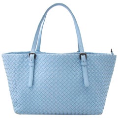 Bottega Veneta Light Blue Cesta Shopper Bag