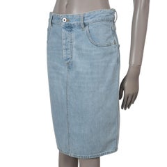 BOTTEGA VENETA hellblau Baumwolle 2023 DENIM PENCIL Rock 40 S