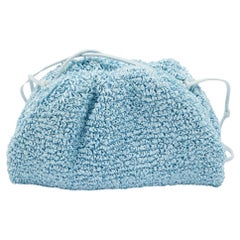 Bottega Veneta Light Blue Curly Raffia Mini The Pouch Bag