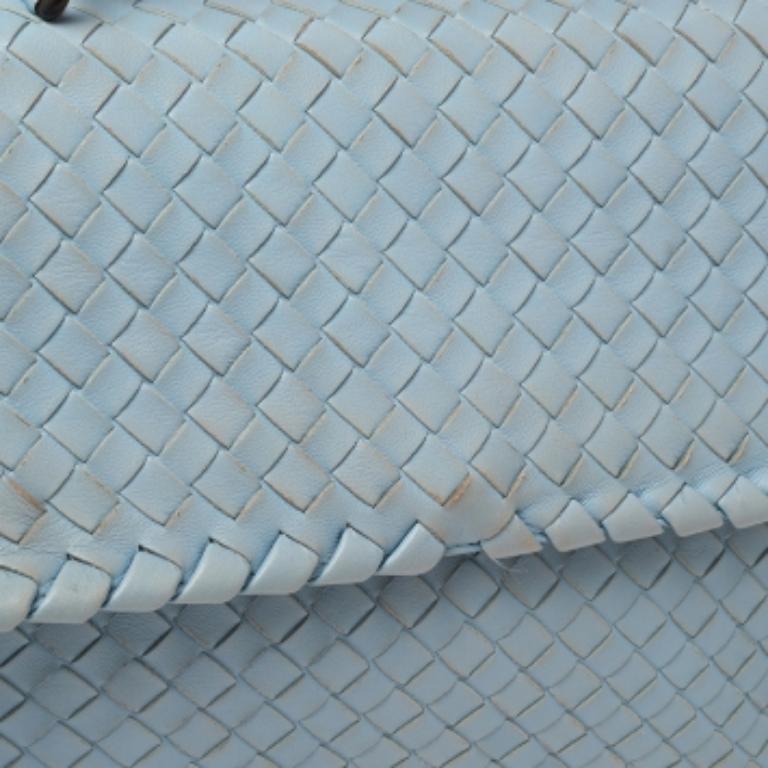 Bottega Veneta Light Blue Intrecciato Leather Medium Olimpia Shoulder Bag 5