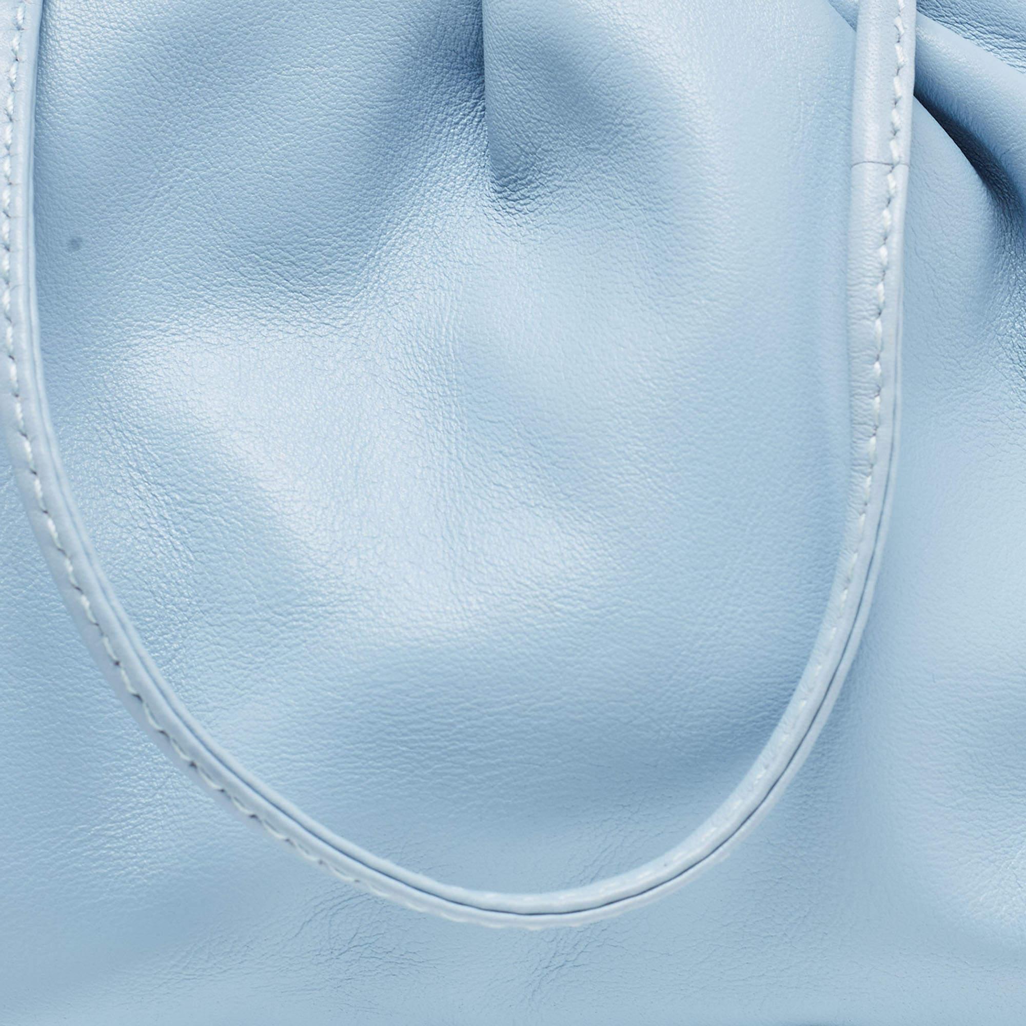 Bottega Veneta Light Blue Intrecciato Leather Mini The Pouch Bag 2