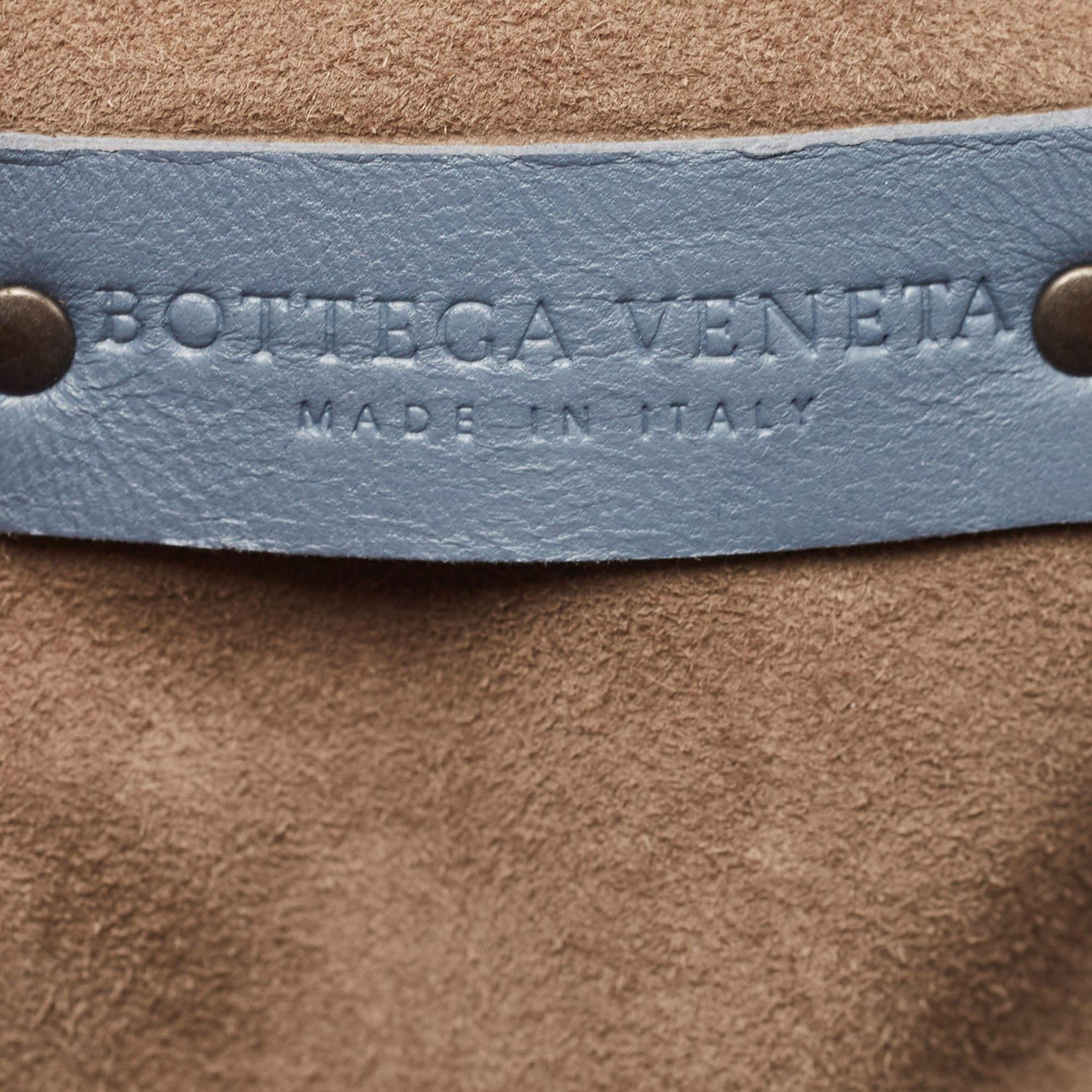 Bottega Veneta Light Blue Intrecciato Leather Nodini Crossbody Bag 6