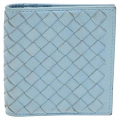 Bottega Veneta Light Blue Intrecciato Leather Wallet