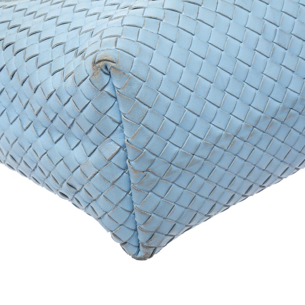 Bottega Veneta Light Blue Intrecciato Woven Leather Seamless Garda Tote 5