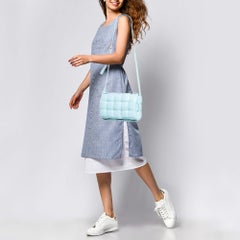 Bottega Veneta Light Blue Padded Leather Cassette Shoulder Bag