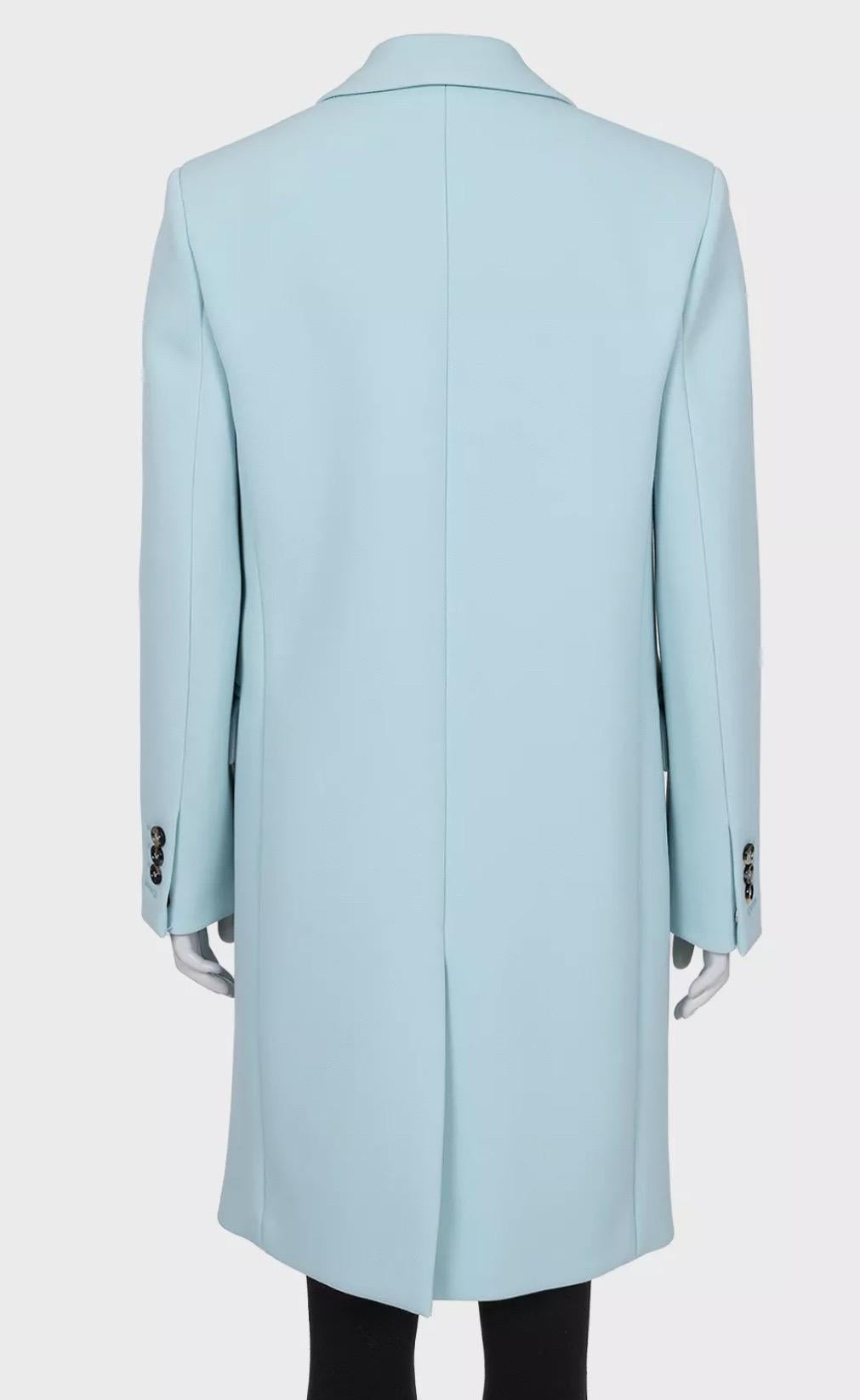 Bottega Veneta Manteau en laine m�élangée bleu clair - Taille 36/XXS Neuf - En vente à Krakow, PL