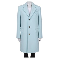 Bottega Veneta Light Blue Wool Blend Coat - Size 36/XXS