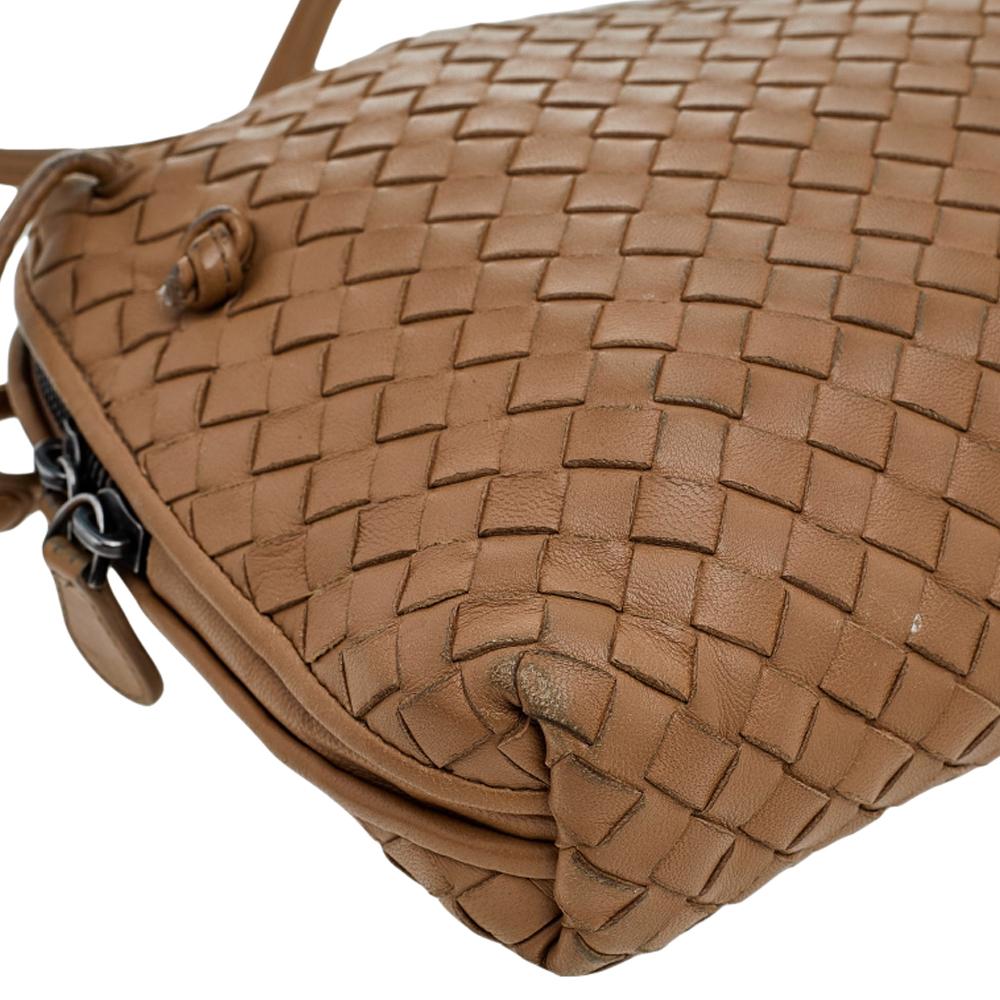 Bottega Veneta Light Brown Intrecciato Leather Shoulder Bag 6