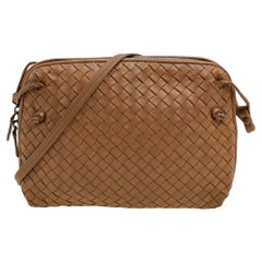 Bottega Veneta Light Brown Intrecciato Leather Shoulder Bag
